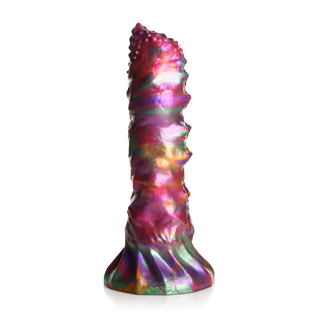 Silikondildo med Ägg, Sugkopp & Textur