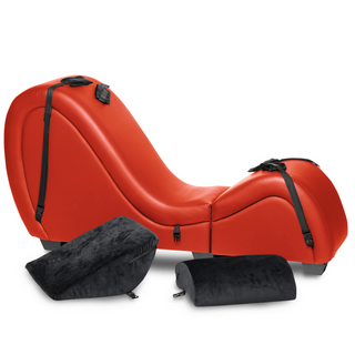 Delbar Sexschäslong Ergonomisk med Kuddar & Fästen - Svart