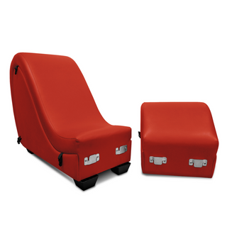 Delbar Sexschäslong Ergonomisk med Kuddar & Fästen - Svart