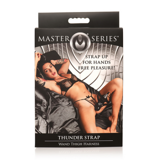 Svart Lårsele O-ring för Vibrator & Dildo – Justerbar