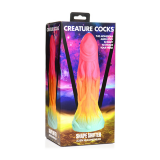 Regnbåge Dildo, Texturerad, Sugpropp, Selkompatibel
