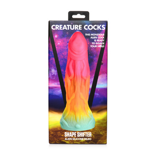 Regnbåge Dildo, Texturerad, Sugpropp, Selkompatibel