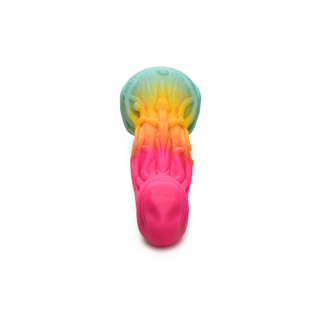 Regnbåge Dildo, Texturerad, Sugpropp, Selkompatibel