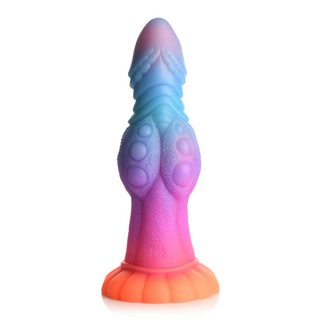 Självlysande Texturerad Dildo med Sugpropp