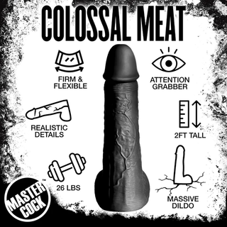 Extra Stor Svart Dildo - 60 cm Superrealistisk