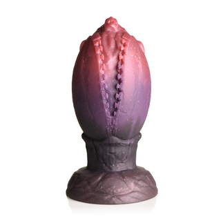 Drakägg Analplugg XL Texturerad - Röd/Brun Silikon