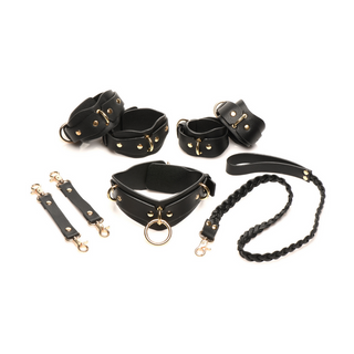 Svart Set Handbojor Fotbojor Halsband Koppel Justerbar

Svart Justerbart Set: Handbojor, Fotbojor, Halsband & Koppel