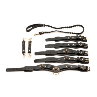 Svart Set Handbojor Fotbojor Halsband Koppel Justerbar

Svart Justerbart Set: Handbojor, Fotbojor, Halsband & Koppel