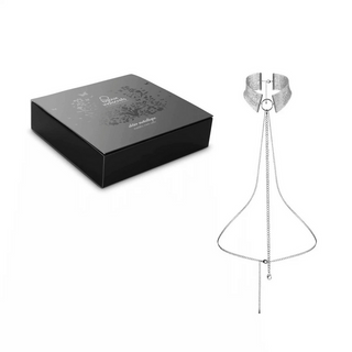 Justerbar Metall Nätkrage med Kedja - Silver/Svart/Guld