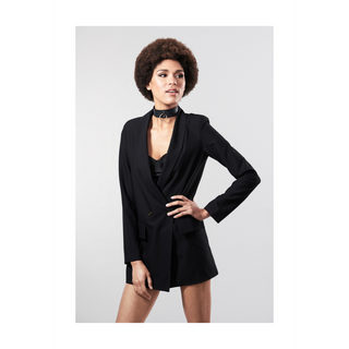 Bred Choker Halsband PU Läder Justerbar Bondage-inspirerad