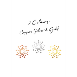 Metalliska Temporära Tatueringar - Guld, Silver, Koppar - 6-pack