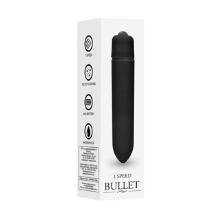 Svart Bullet Vibrator - En Hastighet, 9.3cm