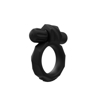 Vibrerande Kulring & Cockring - Svart Silikon