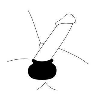 Ball Stretcher - TPR Penis Förlängare - Svart