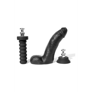 Realistisk Silikondildo 20cm med Utbytbara Baser