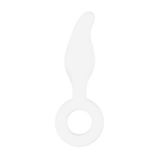 Glasdildo med Ring - Vaginal, Anal & Temperaturlek