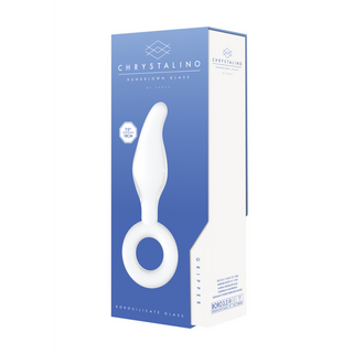 Glasdildo med Ring - Vaginal, Anal & Temperaturlek