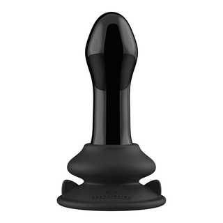 Glas Vibrator Sugpropp, 10 Hastigheter, Fjärrkontroll, Svart