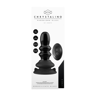 Vibrerande Glas Vibrator Sugpropp, 10 Hastigheter, Svart
