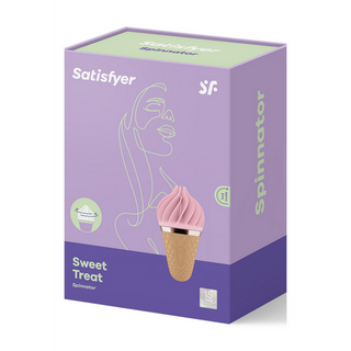 Stimulerande Tungspinnare - Rosa/Brun, Roterande