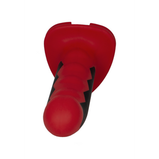 Röd Räfflad Silikondildo Elektrolek, Mångsidig