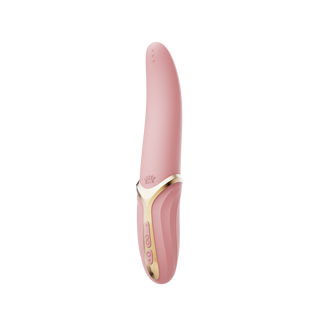 Slickvibrator med Värme, Dubbla Motorer, Sakura Rosa