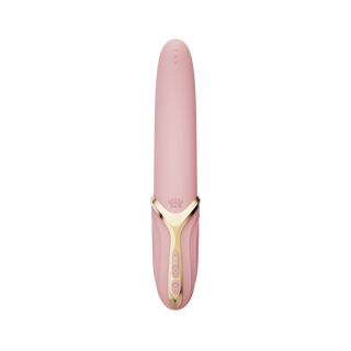 Slickvibrator med Värme, Dubbla Motorer, Sakura Rosa