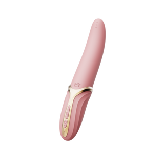 Slickvibrator med Värme, Dubbla Motorer, Sakura Rosa