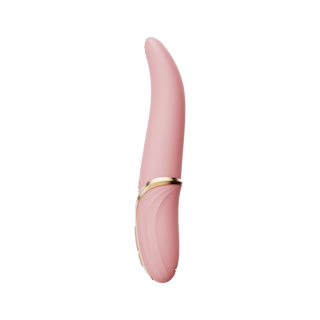Slickvibrator med Värme, Dubbla Motorer, Sakura Rosa