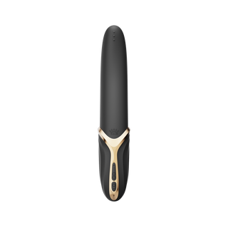Vibrerande Slickvibrator med Värme & Dubbel Stimulans, Silikon