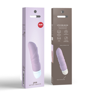 Resevibrator Silikon Räfflad - Pastellila