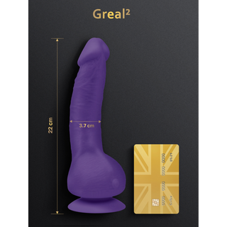 Realistisk Vibrator, Fjärrkontroll, Flexibel - Violett