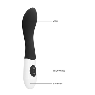 Böjd G-punktsvibrator, 10 Hastigheter, Svart/Rosa/Lila