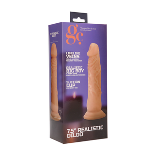 Realistisk Dildo 19cm, Sugpropp - Hudfärg eller Svart