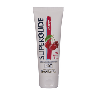 Glidmedel Superglide Ätbar Vattenbaserad Körsbär 75ml