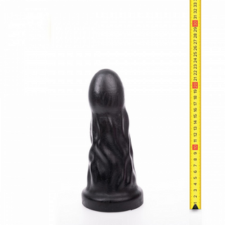 Svart Analplugg 22 cm med Sugpropp Hung System