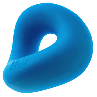 Vågig Mjuk Silikon Cockring - Turkos