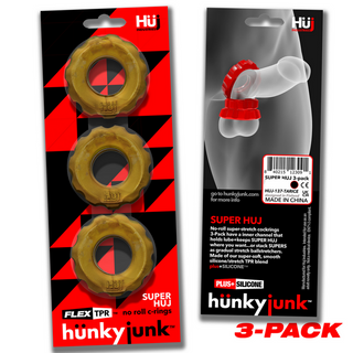 3-pack Stretchy Cockrings - Brons Metallic, TPE