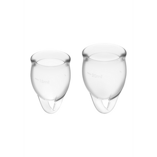 Menskopp Transparent 2-pack - 15ml & 20ml, Silikon