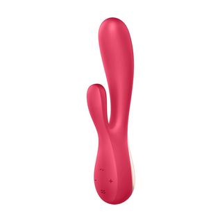Röd Kaninvibrator Appstyrd Dubbelstimulering