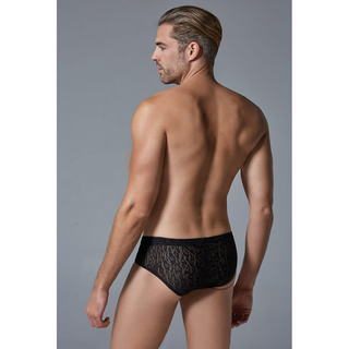 Leopard Briefs Svart, L/XL – Elastisk Midja, Trosa