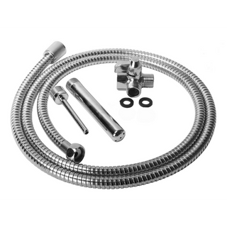 Duschlavemang Set Metall, 2 Munstycken & 2m Slang