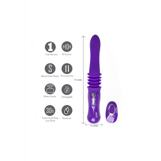 Stötsimulerande Sexmaskin, Sugkopp & Fjärrkontroll