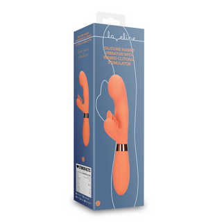 Silikon Kaninvibrator, Ribbad Klitorisstimulator - Glaserade Morötter