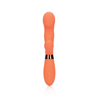 Silikon Kaninvibrator, Ribbad Klitorisstimulator - Glaserade Morötter