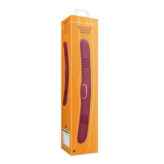 Dubbelsidig Vibrator - Stötsimulerande, Merlot