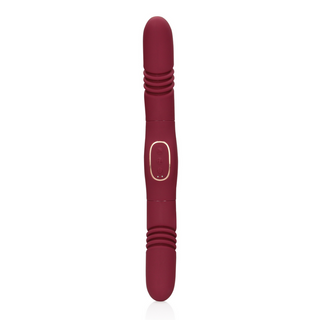 Dubbelsidig Vibrator - Stötsimulerande, Merlot