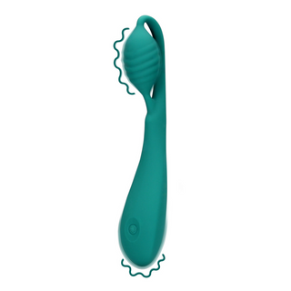 Blågrön G-punktsvibrator med Pärla - Vibrerande Stimulator
