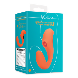 G-punktsvibrator med Klitorispulsvåg - Orange