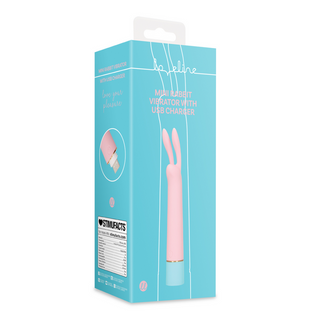 Mini Kaninvibrator USB-Laddbar Körsbärsröd